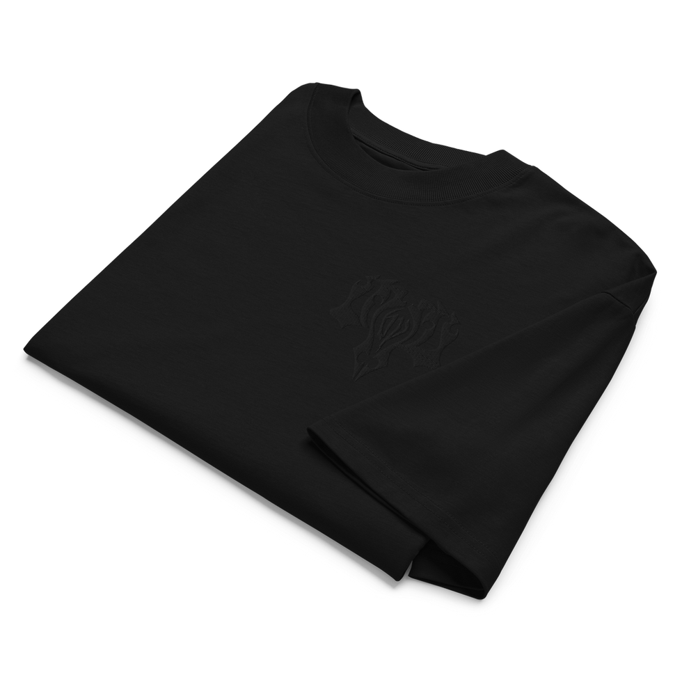 Thumbnail: Embroidered oversized high neck t-shirt
