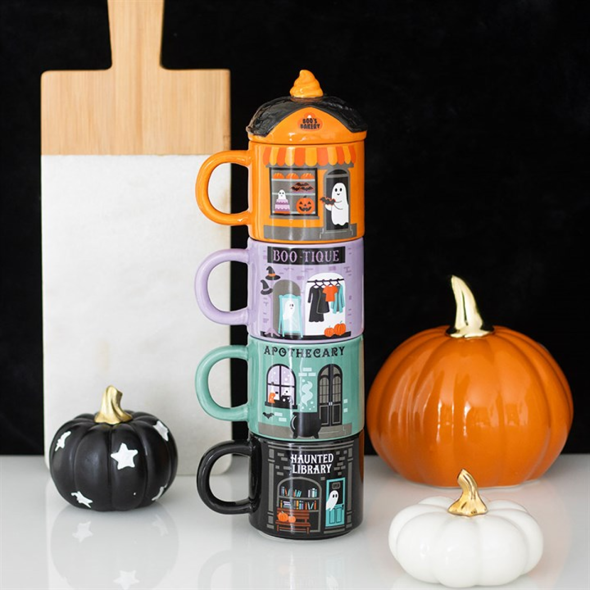 Spooky Street Stacking Mug Set