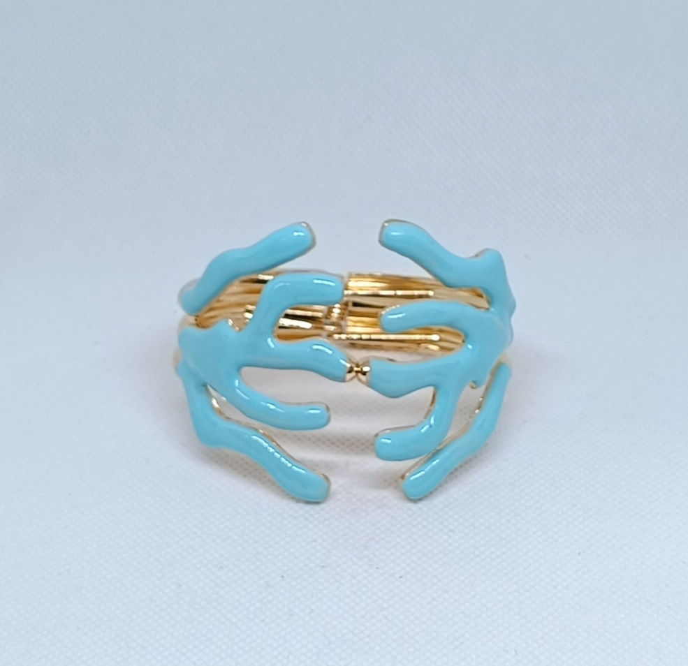 PULSERA CORAL TURQUESA