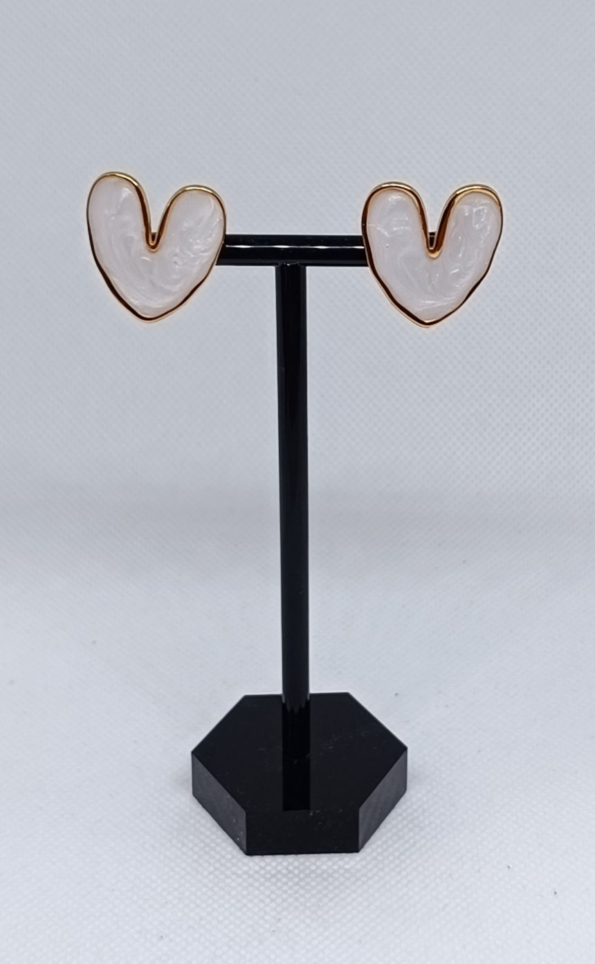 PENDIENTES CUORE BLANCO