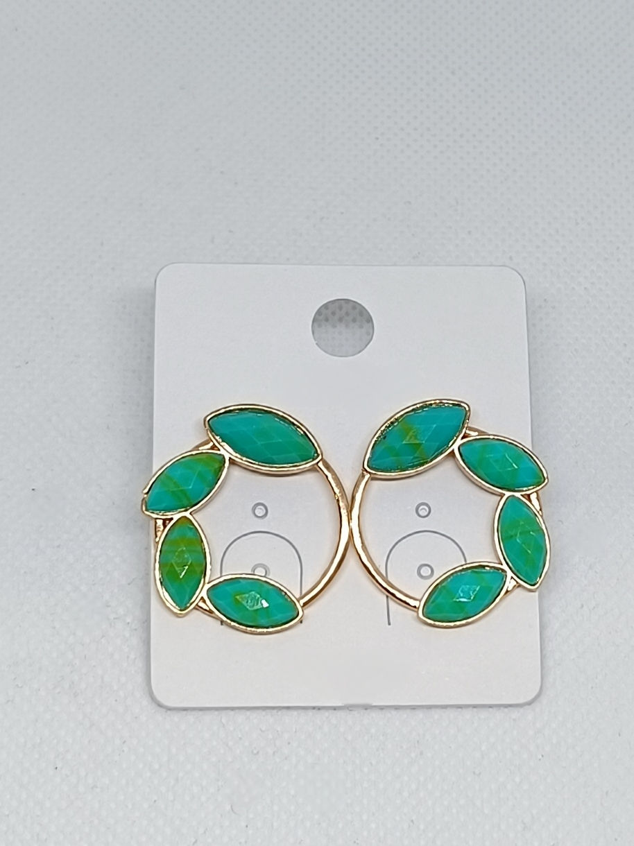Miniatura: PENDIENTES RAISA TURQUESA