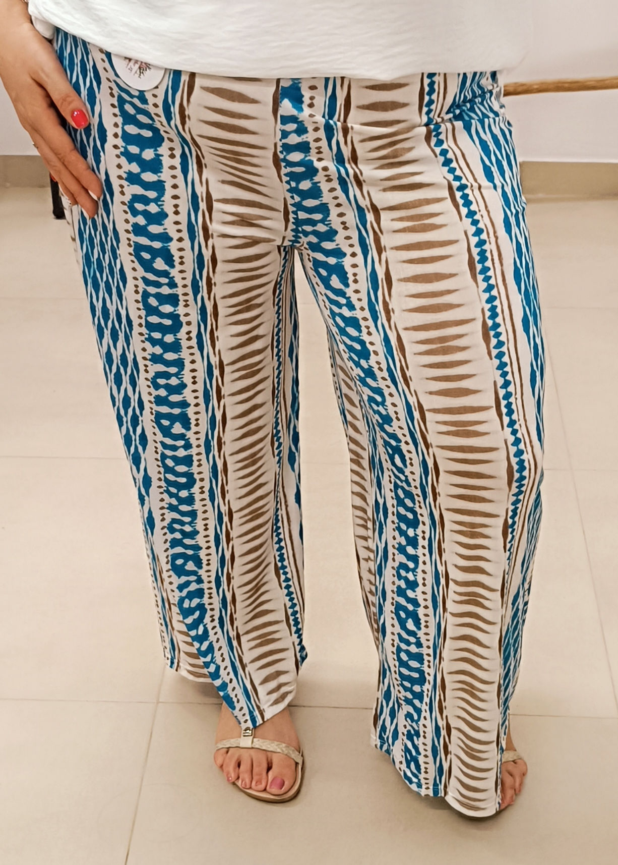 PANTALÓN ÉTNICO AZUL PITUFO