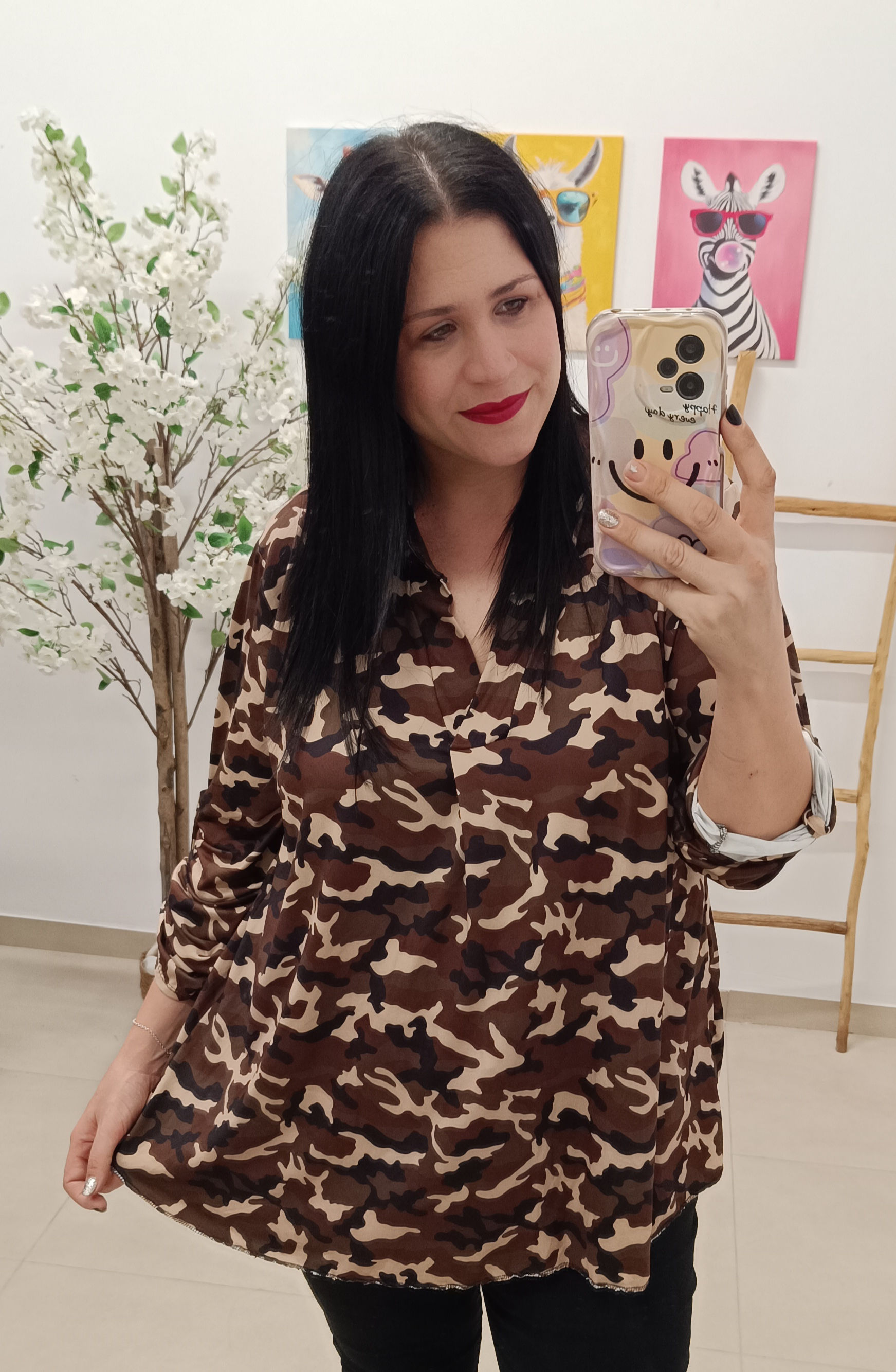 BLUSA KIARA CAMUFLAJE MARRÓN