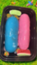 Blue raspberry & Watermelon candied Pickles