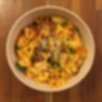 44, Farfalle with meatsauce