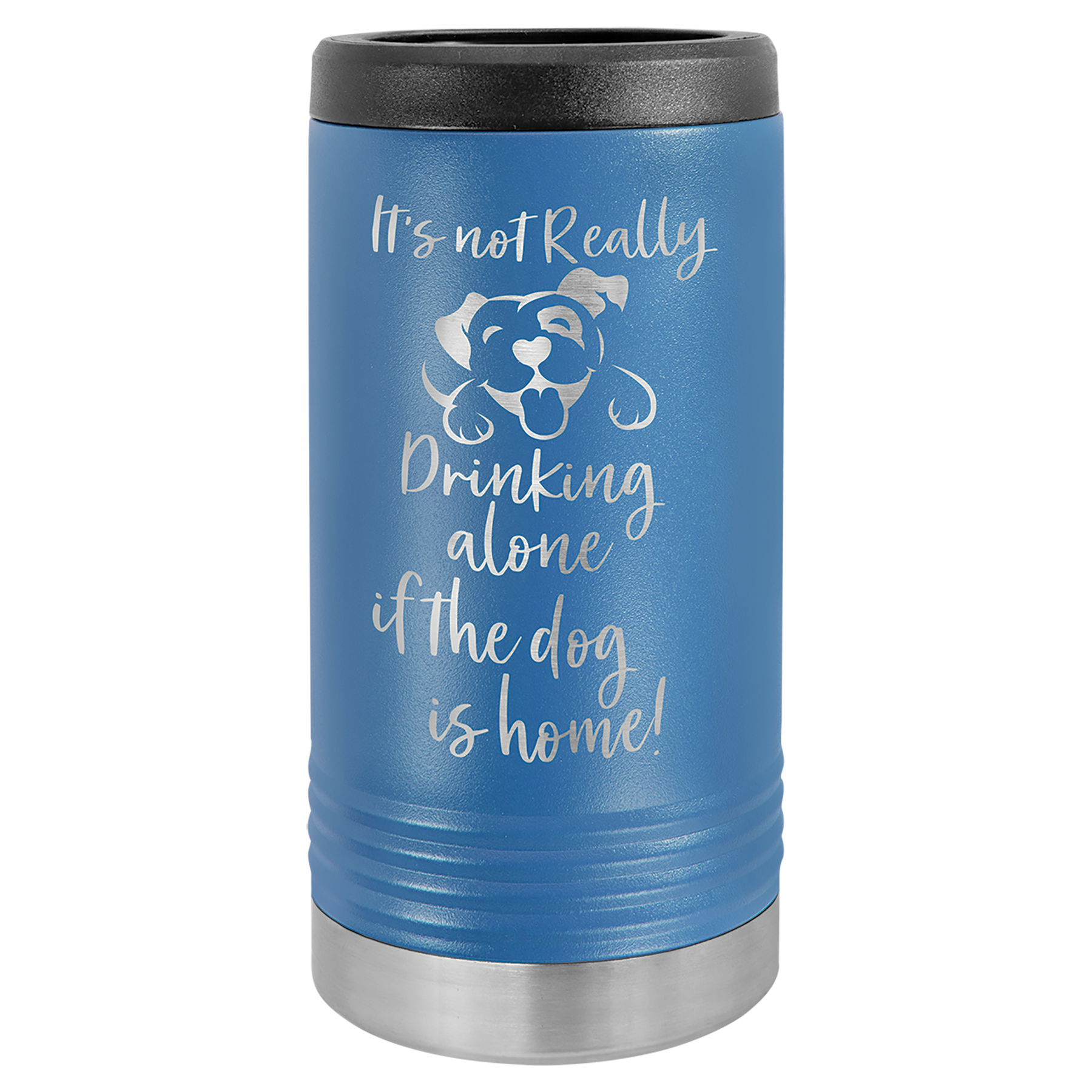 Royal Blue Insulated Slim Can Koozies - Customized with YOUR design!