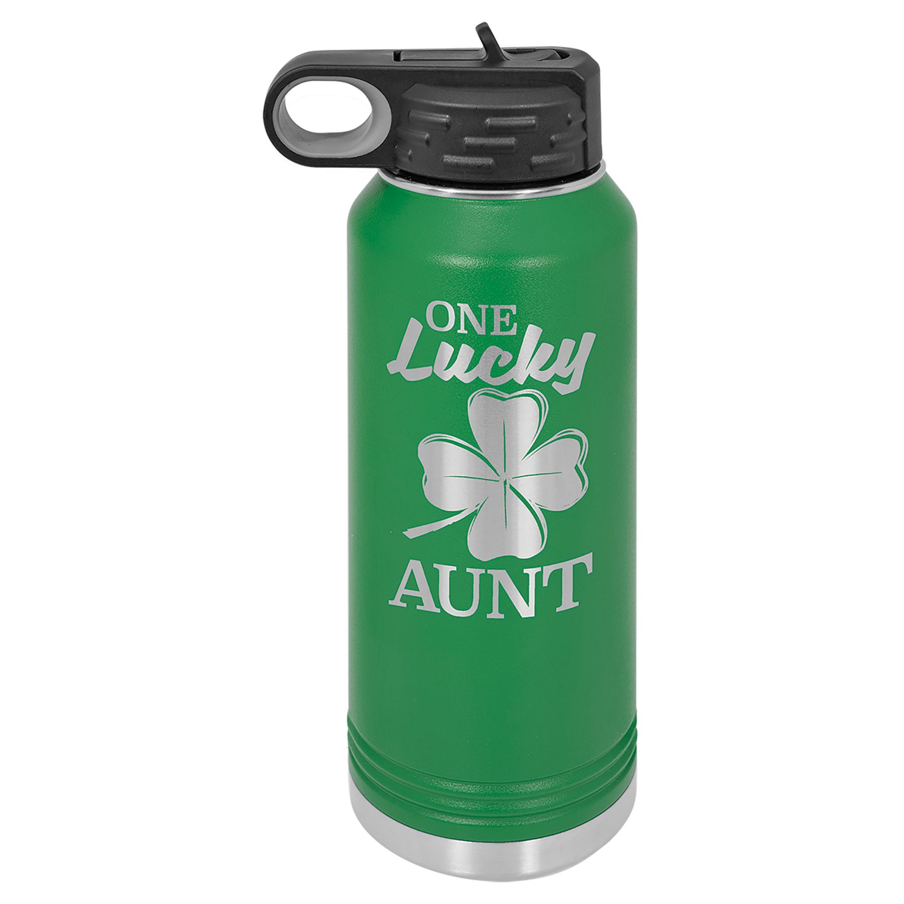 32 oz Green Water Bottle Customized with YOUR Design