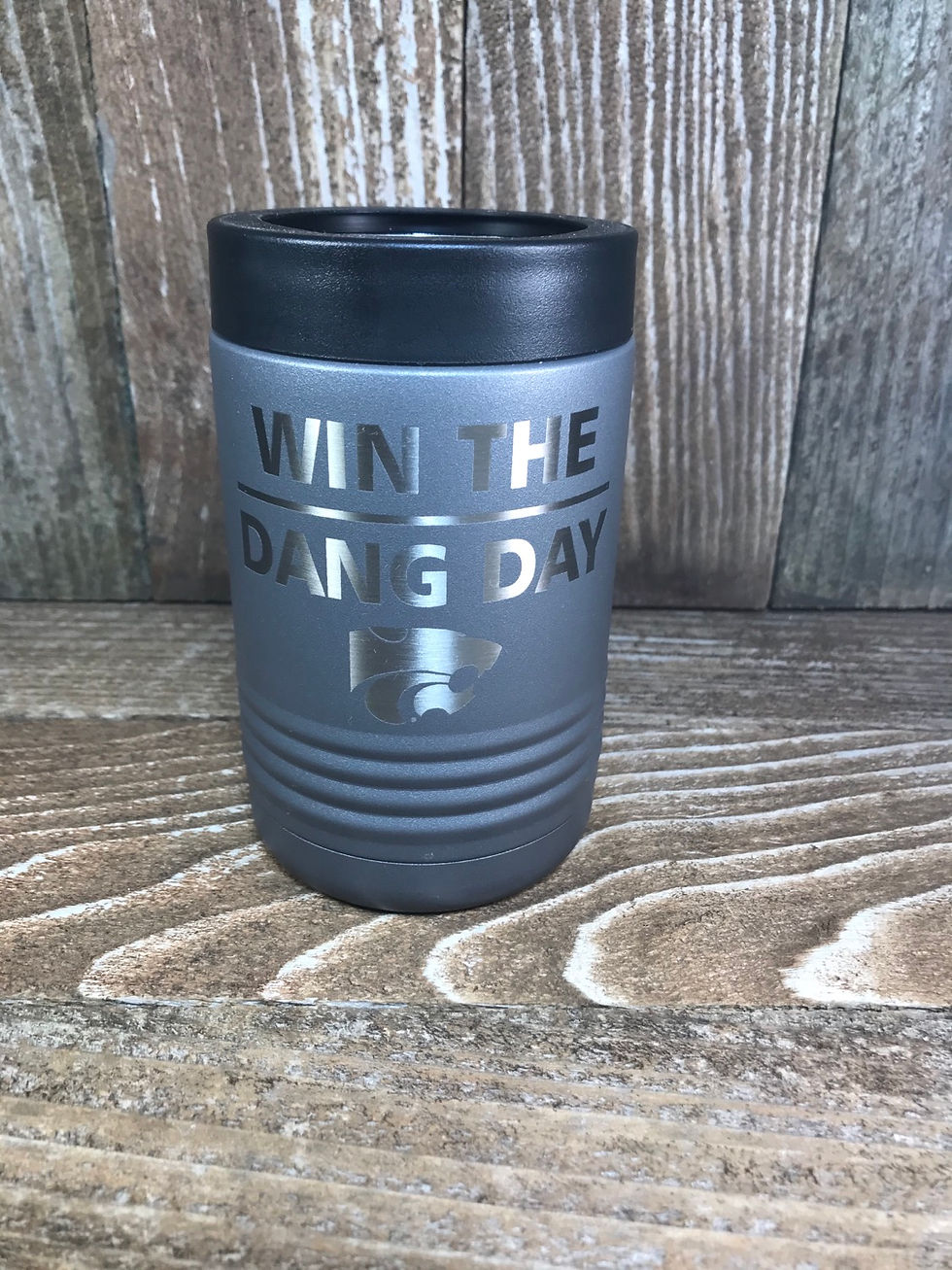Miniatura: Win the Dang Day K-State PowerCat Can & Bottle Insulated Koozie 