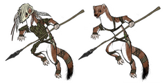 Personnage animal - poses dynamiques