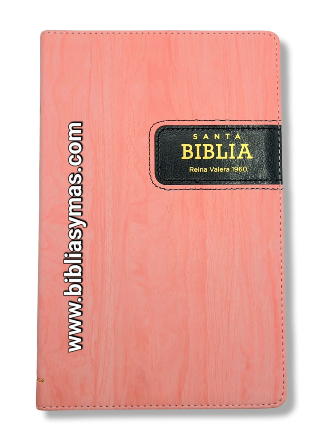 Biblia 1960 Ultrafina Imitacion Piel Madera Cerezo Rosa