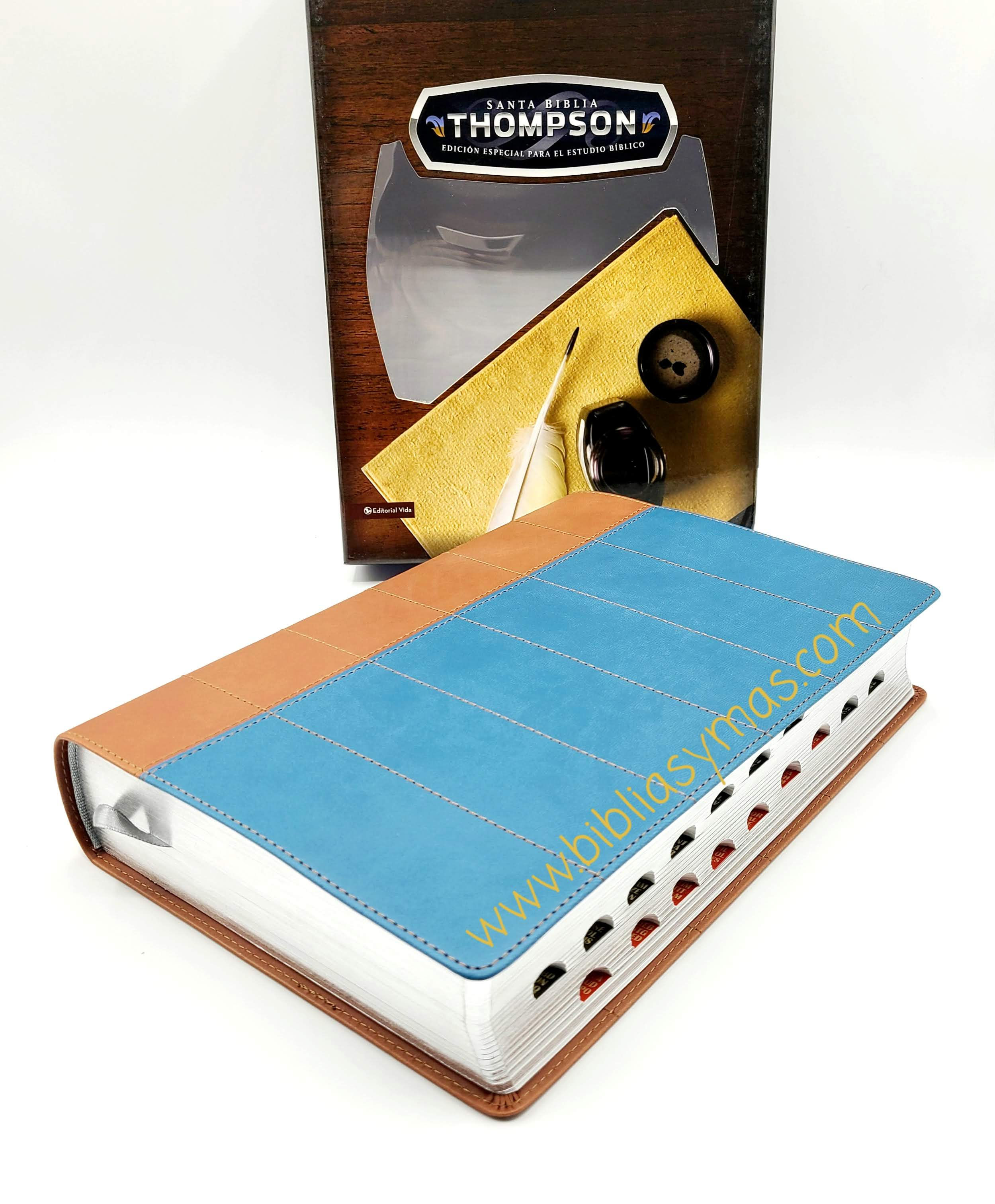 Biblia de Estudio Thompson Reina Valera 1960 duotono imitacion piel index