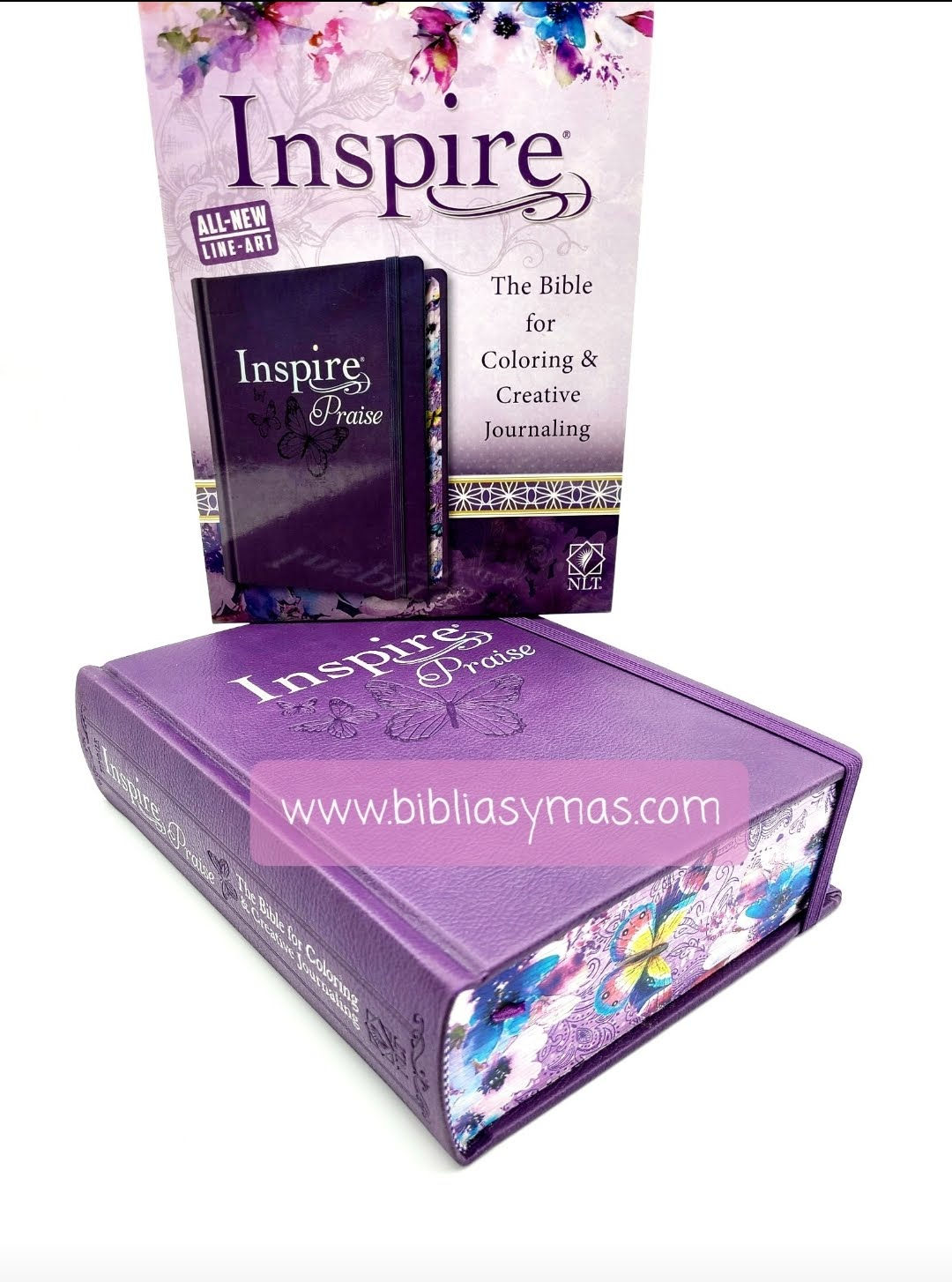 NLT Inspire Bible Coloring Creative Journaling - Purple Hard Cover