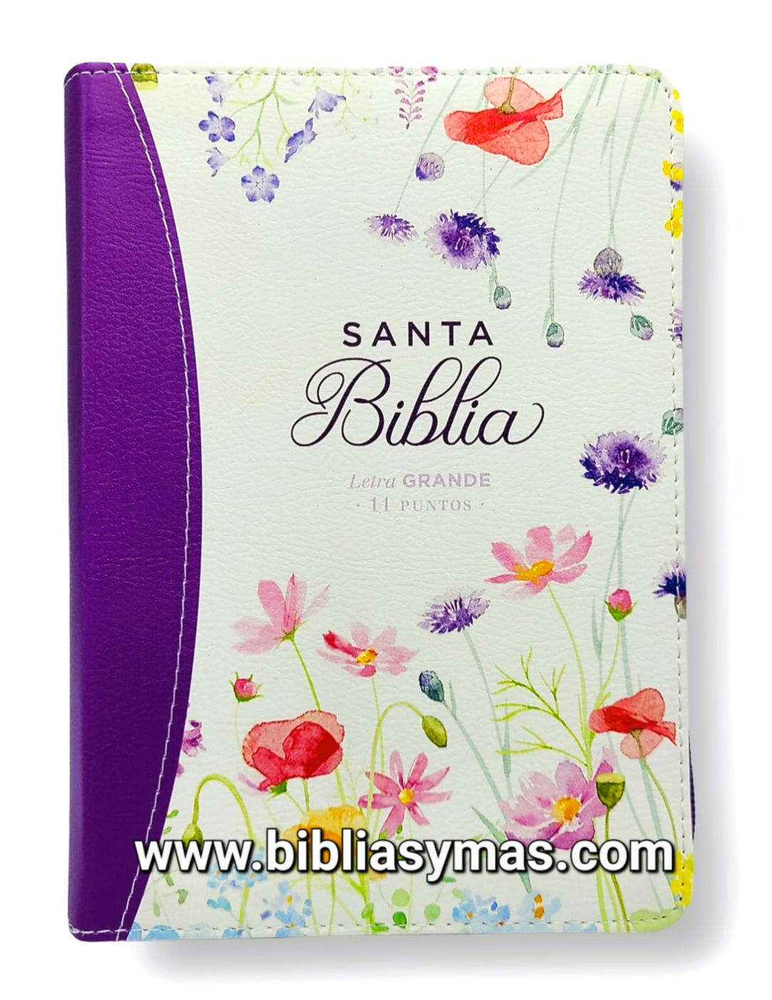 Biblia 1960 Letra Grande Compacta Imitacion Emocion Primaveral Lila Cierre