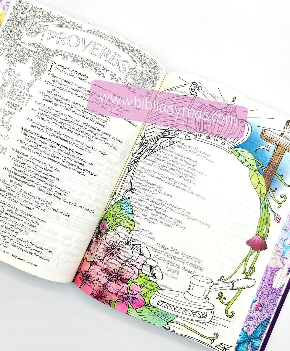 Miniatura: NLT Inspire Bible Coloring Creative Journaling - Purple Hard Cover