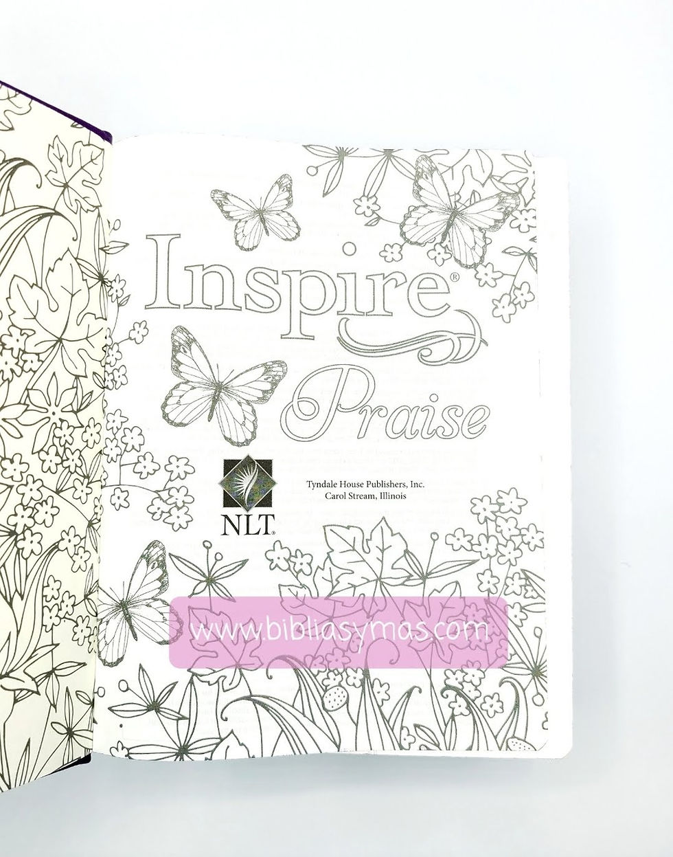 Miniatura: NLT Inspire Bible Coloring Creative Journaling - Purple Hard Cover
