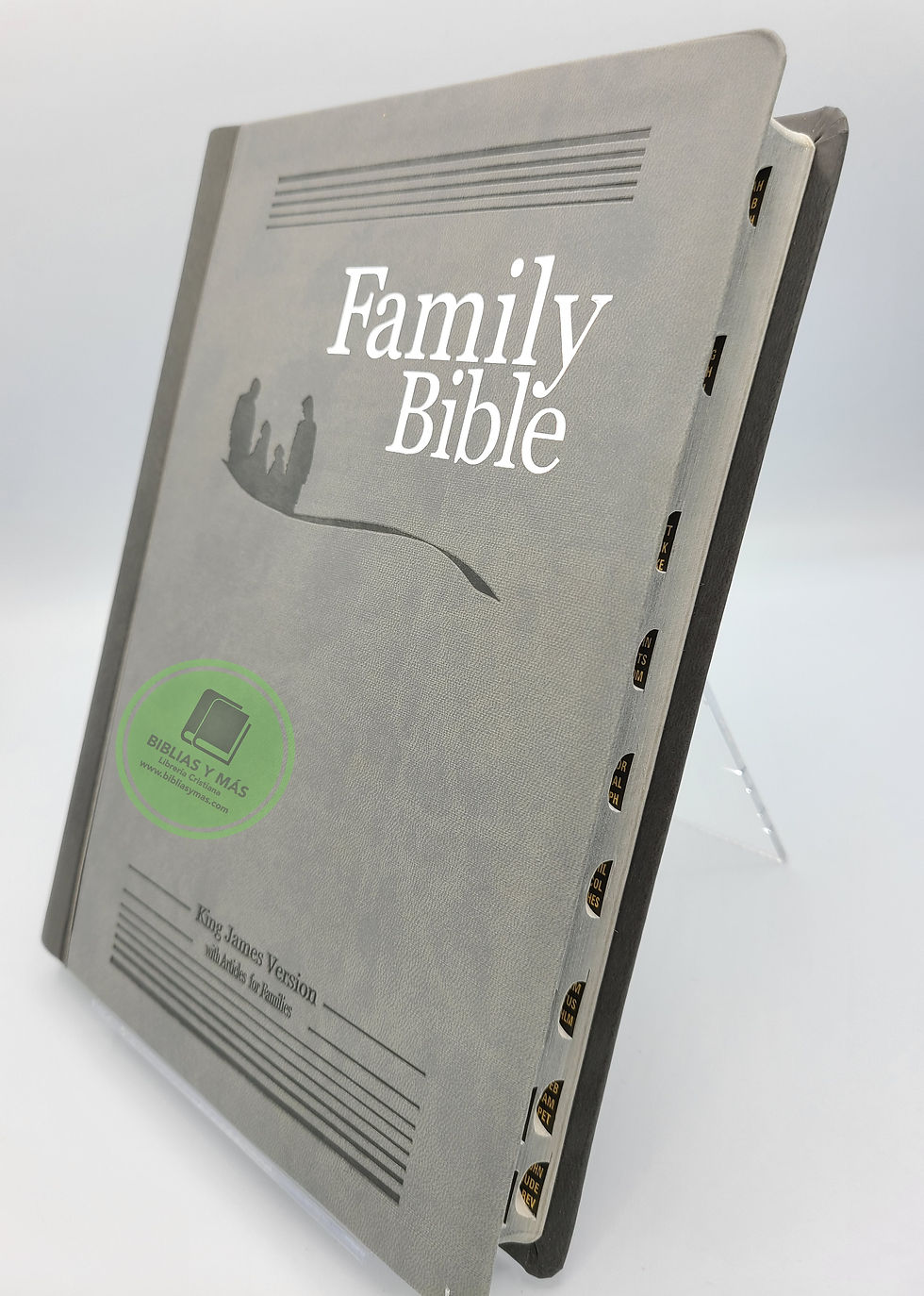 Thumbnail: Family Bible Study KJV, GREY duotone With Index