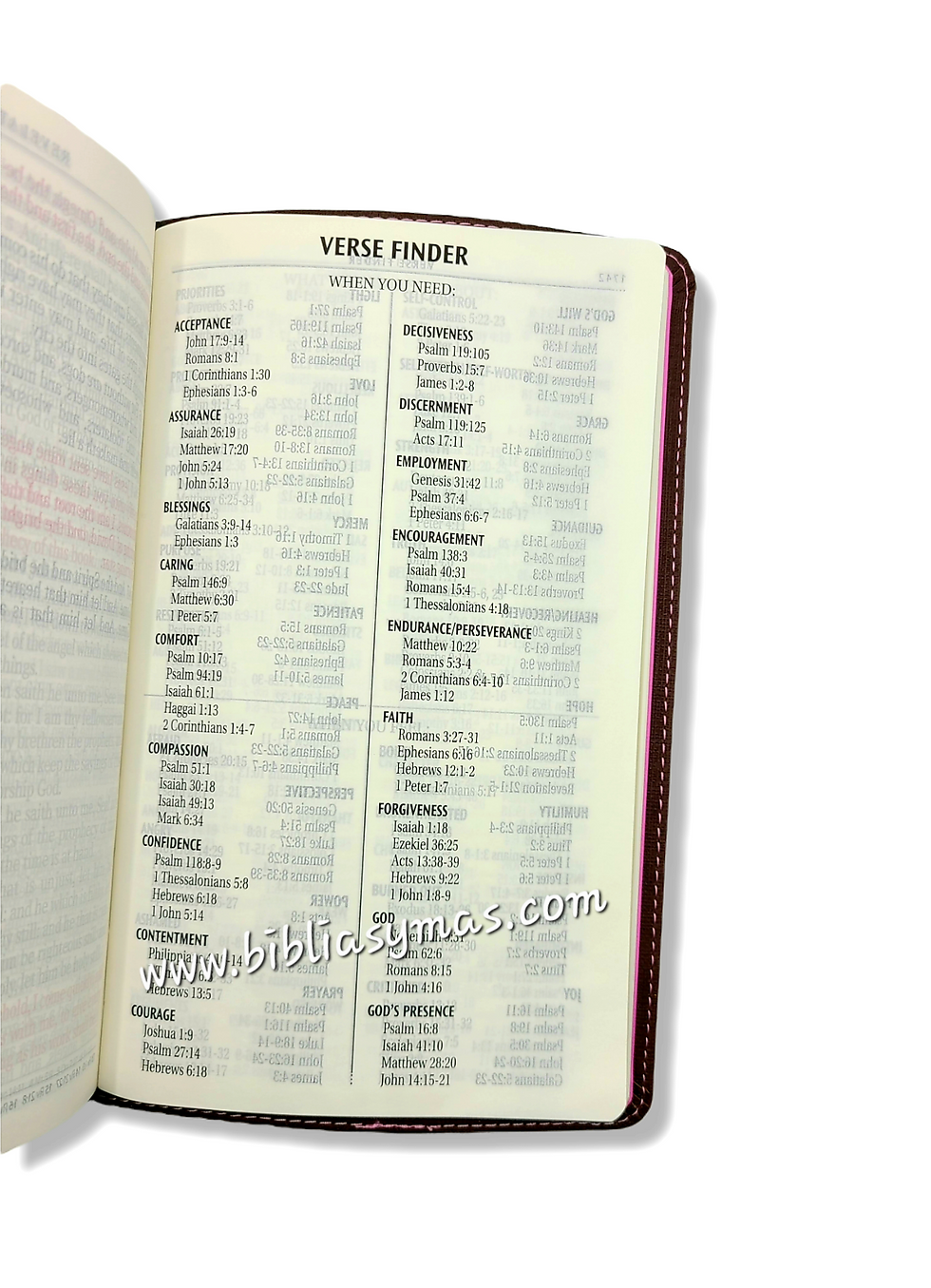 Thumbnail: KJV Giant Print Bible Soft Leather Look Brown Pink Indexed