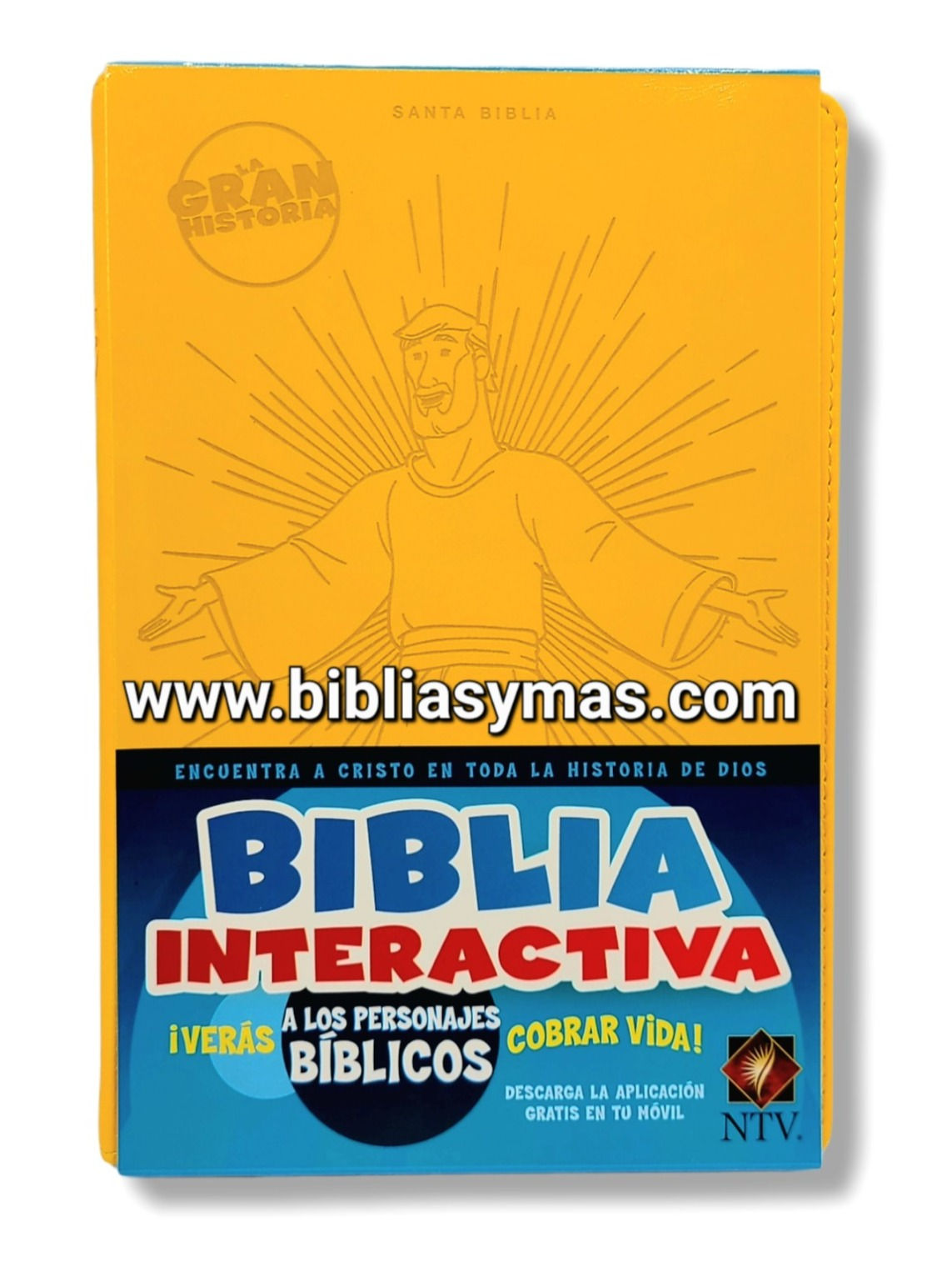 Biblia NTV Interactiva - La Gran Historia Imitacion Piel Amarillo