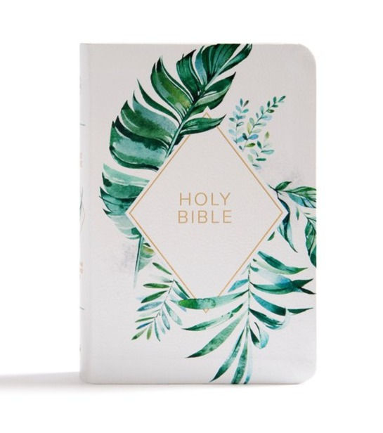 Thumbnail: KJV On The Go Bible Soft Leather Look White Floral Textured