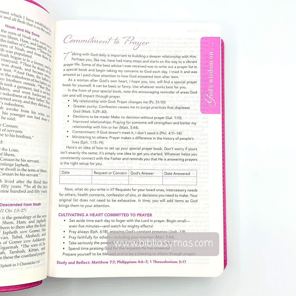 Thumbnail: A Woman After God's Own Heart Bible, NKJV Deep Rose Soft leather-look
