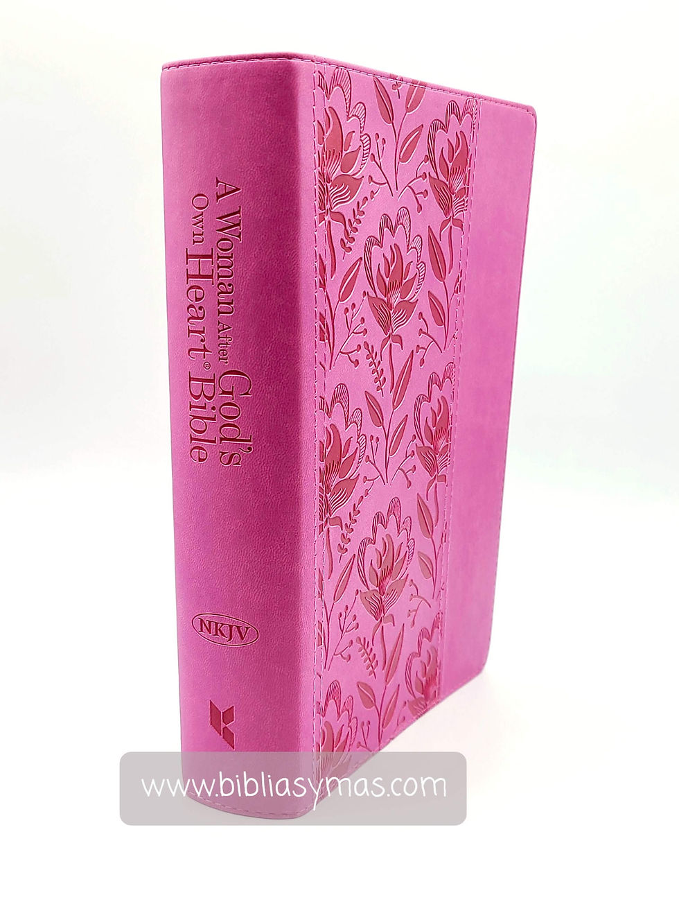 Thumbnail: A Woman After God's Own Heart Bible, NKJV Deep Rose Soft leather-look