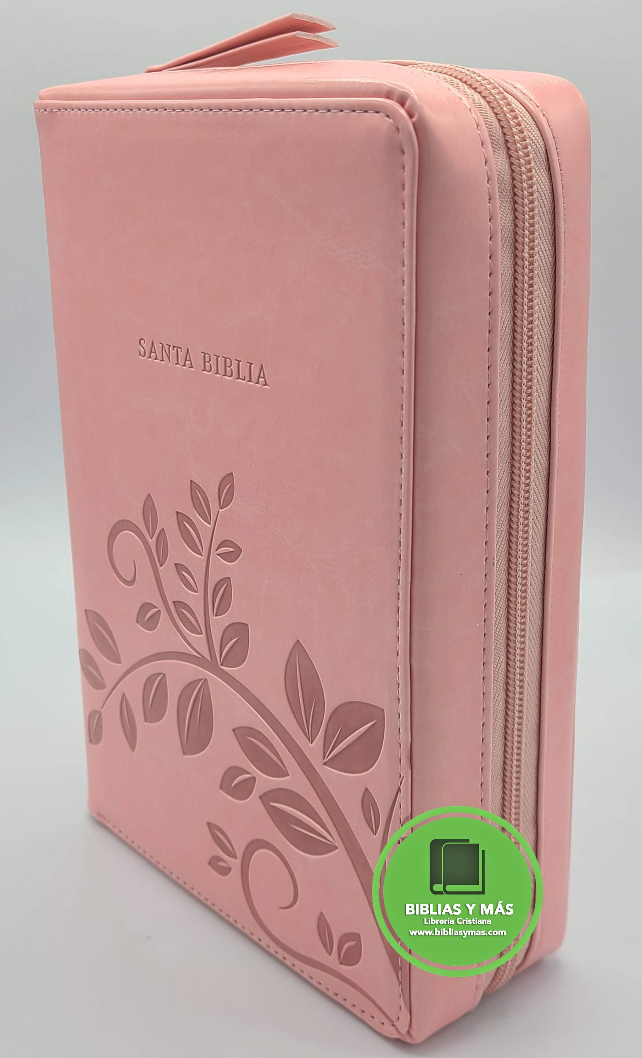 Biblia Letra Grande con Forro Organizador 1960 ROSADO INDEX