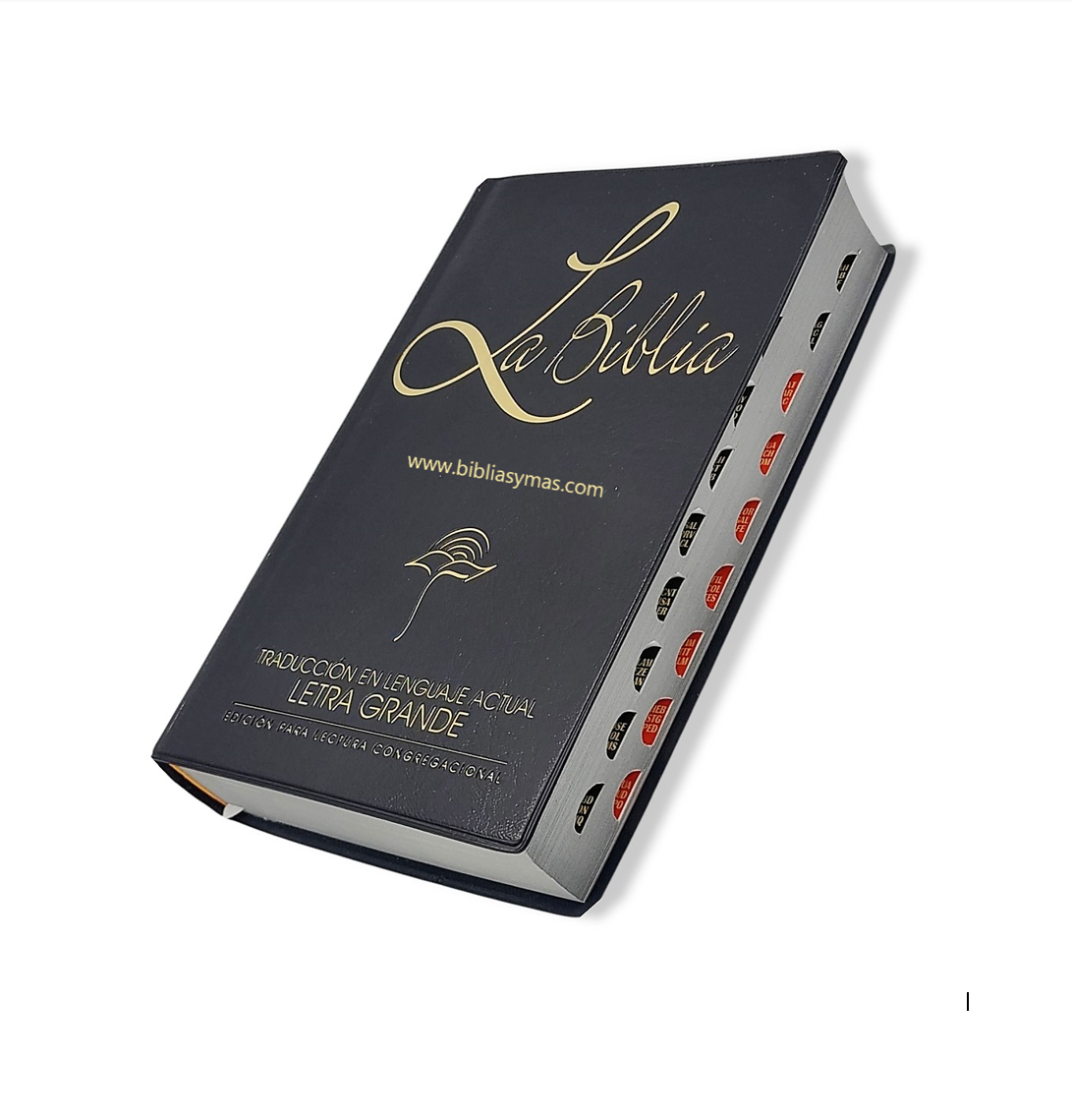 Biblia TLA Traduccion Lenguaje Actual Letra Grande Negro Index