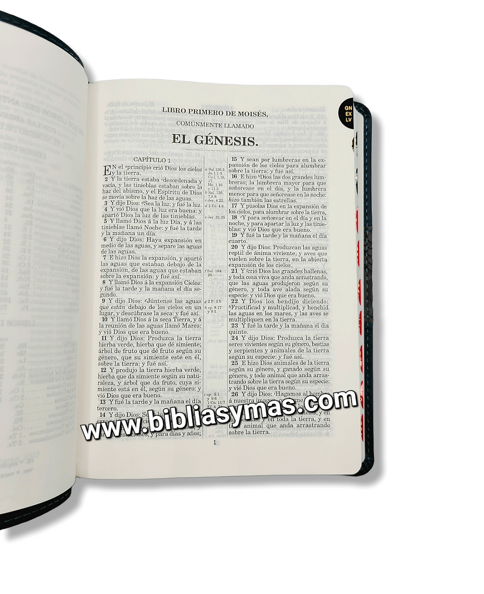 Thumbnail: Biblia Antigua Version 1909 Ultrafina Imitacion Piel Azul con Indices