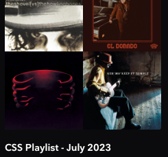 CSS playlist - July 2023