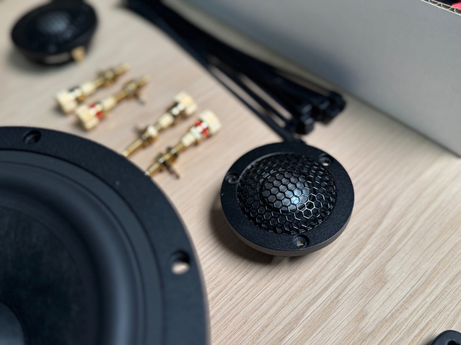 Close-up of CSS Veritas One beryllium tweeter