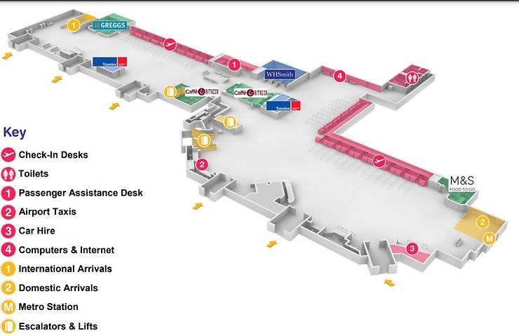 Newcastle Airport Terminal Map