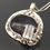 Thumbnail: Sterling Silver Blue Goldstone Pendant with Whitby Abbey 