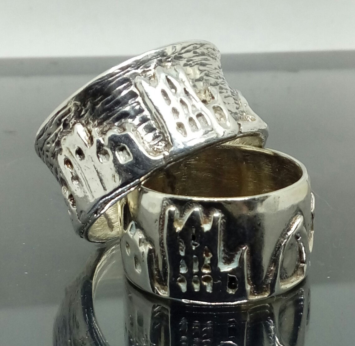 Sterling Silver Whitby Scene Band Ring