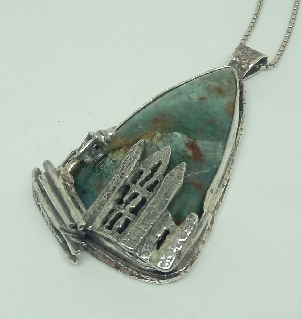 Thumbnail: Sterling Silver Whitby Abbey Pendant 