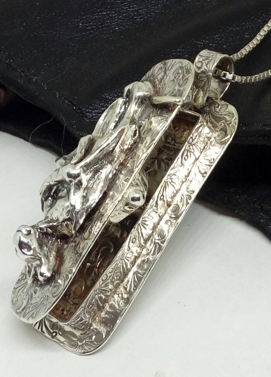 Thumbnail: Sterling Silver 'Furled Bat' Locket 