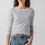 Thumbnail: Lilla P Striped 3/4 Sleeve Boatneck