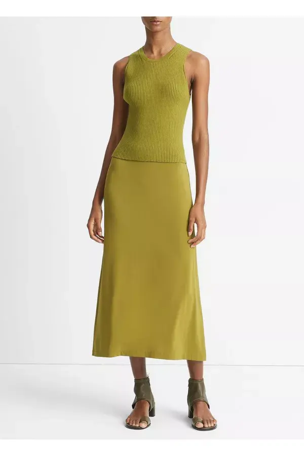 Vince Ribbed High-Neck Sweater Tank