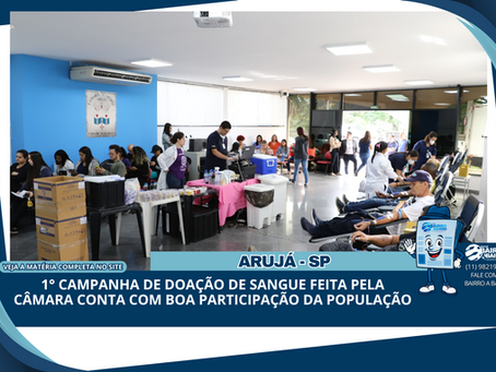 1° Campanha de Doação de Sangue feita pela Câmara conta com boa participação da população