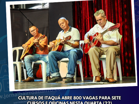Cultura de Itaquá abre 800 vagas para sete cursos e oficinas nesta quarta (22)