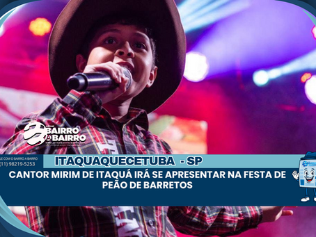 Cantor mirim de Itaquá irá se apresentar na Festa de Peão de Barretos