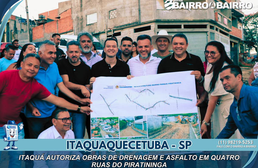 Itaquá autoriza obras de drenagem e asfalto em quatro ruas do Piratininga
