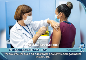 Itaquá realiza Dia D da Campanha de Multivacinação neste sábado (18)