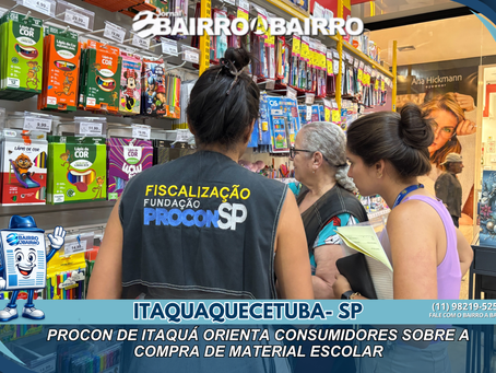 Procon de Itaquá orienta consumidores sobre a compra de material escolar