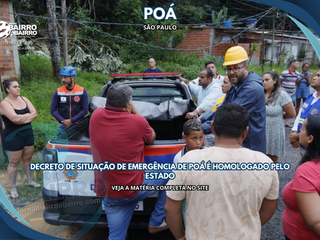 Decreto de Situação de Emergência de Poá é homologado pelo Estado