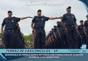 Segurança de Ferraz ganha reforço com formatura de 31 novos Guardas Civis Municipais