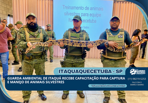 Guarda Ambiental de Itaquá recebe capacitação para captura e manejo de animais silvestres