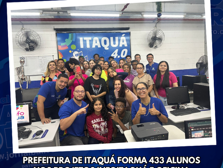 Prefeitura de Itaquá forma 433 alunos nos projetos InfoItaquá e Oficina Criativa