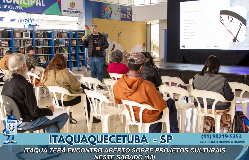 Itaquá terá encontro aberto sobre projetos culturais neste sábado (13)