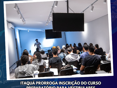 Itaquá prorroga inscrição do curso preparatório para vestibulares
