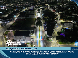 Serviços Urbanos de Itaquá realiza 1,1 mil atendimentos de iluminação pública em 8 meses
